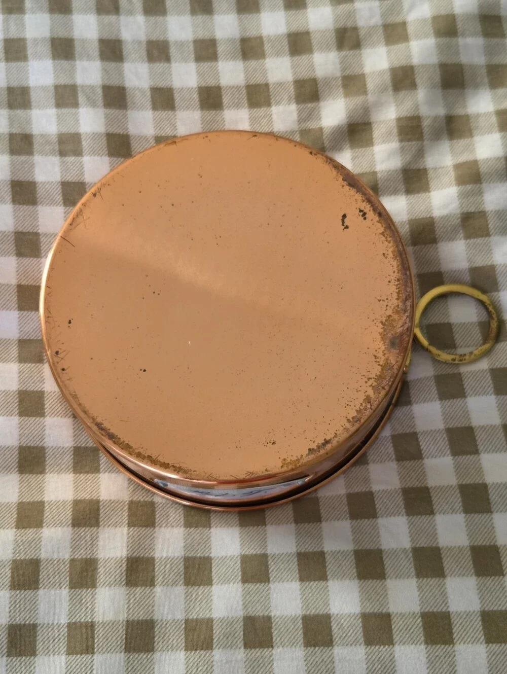 Vintage 1984 Teleflora 'Le Vin' Copper Wine Bottle Coaster + Brass Cork Holder